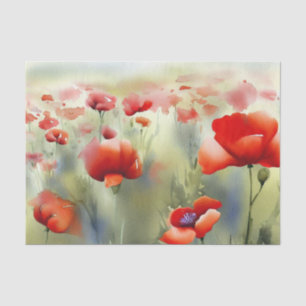 Field of Flowers-Poppy (B) Watercolor Tissue Paper