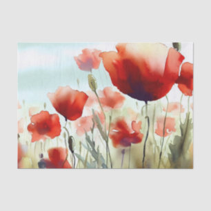 Field of Flowers-Poppy (C) Watercolor Tissue Paper