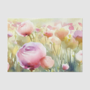 Field of Flowers-Ranunculus (A) Watercolor Tissue Paper