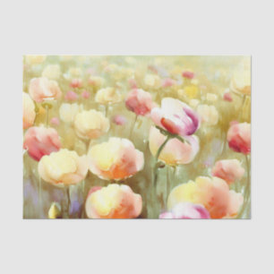 Field of Flowers-Ranunculus (D) Watercolor  Tissue Paper