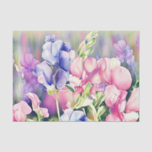 Field of Flowers-Sweet Pea (A) Watercolor  Tissue Paper
