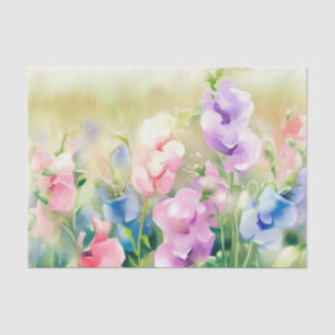 Field of Flowers-Sweet Pea (D) Watercolor Tissue Paper