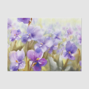 Field of Flowers-Violet (C) Watercolor Tissue Paper