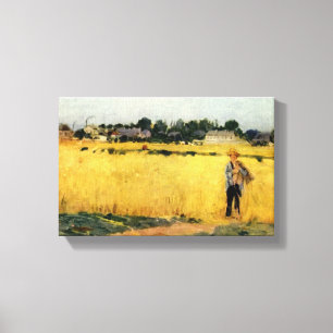 Field of Grain (by Berthe Morisot) Canvas Print