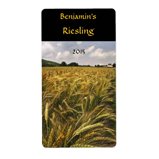 Field of Grain Wine Label Shipping Label