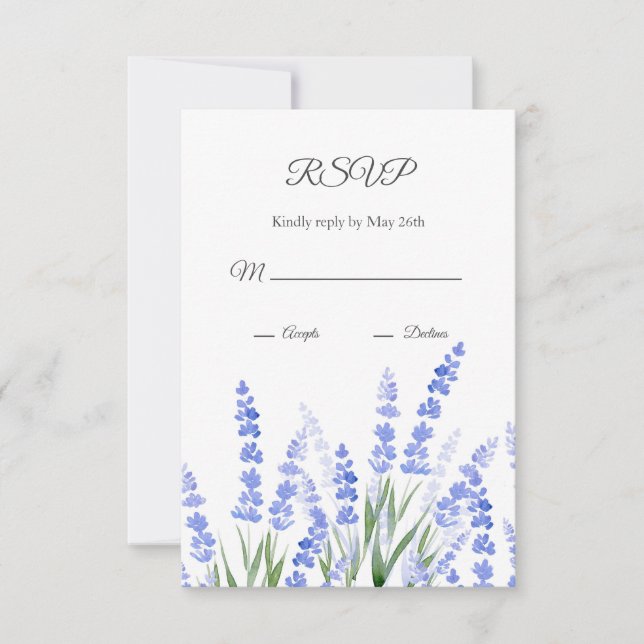 Field of Lavender 2 RSVP Card (Front)