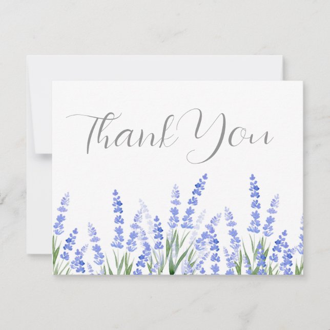 Field of Lavender 2 Thank You Card (Front)