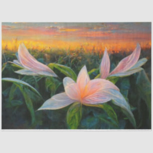 Field of Lilys Floral Decoupage Tissue Paper