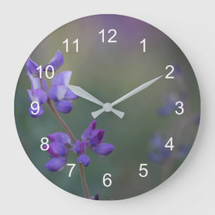 Field of Lupine Large Clock
