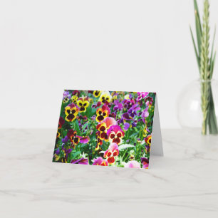 Field of Pansies Note Card