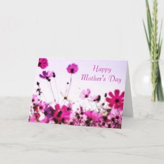 Field of Pink Flowers Card