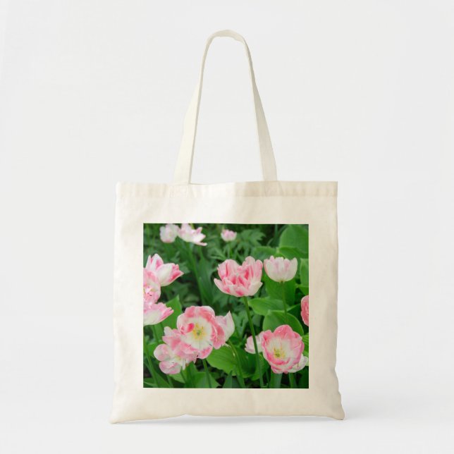 Field of pink tulips tote bag (Front)