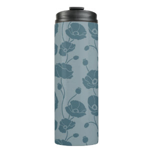 Field of Poppies blues Thermal Tumbler
