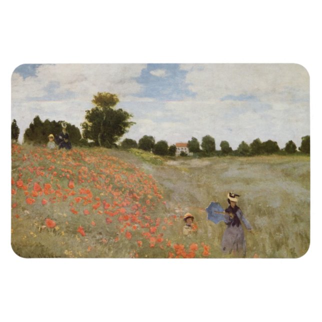 Field of Poppies Claude Monet Magnet (Horizontal)