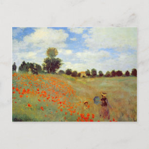 Field of Poppies, Claude Monet Postcard