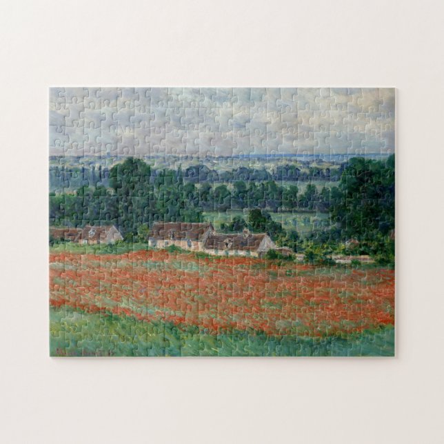 Field of Poppies Giverny Monet Fine Art Jigsaw Puzzle (Horizontal)