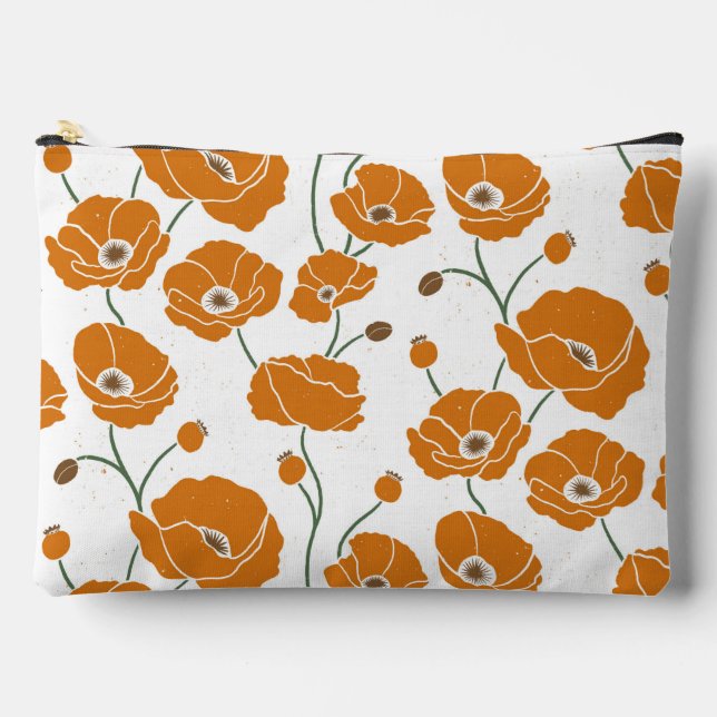 Field of Poppies orange Accessory Pouch (Front)