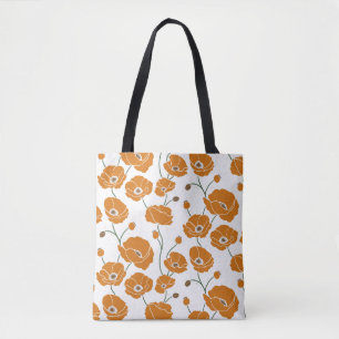 Field of Poppies orange Tote Bag