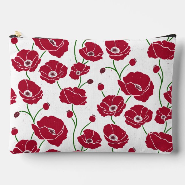 Field of Poppies red Accessory Pouch (Front)