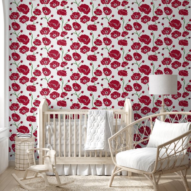 Field of Poppies red Wallpaper (Kids)