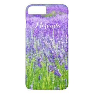 Field of Purple Lavender Flowers Personalised iPhone 8 Plus/7 Plus Case