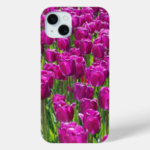 Field of Purple Tulips iPhone 15 Mini Case