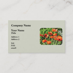 Field of Red Poppies Business Card