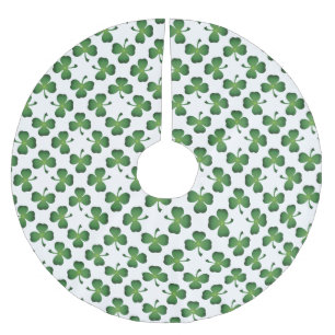 Field of Shamrock Clovers Brushed Polyester Tree Skirt