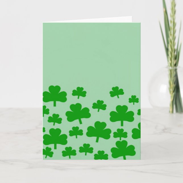 Field of Shamrocks Card (Front)