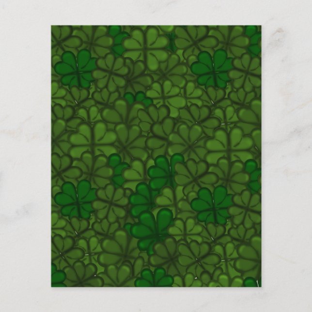 Field of Shamrocks Digital Art Pattern St Patricks (Front)
