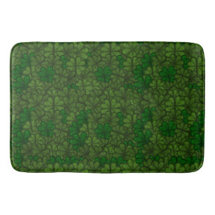 Field of Shamrocks Digital Art Pattern St Patricks Bath Mat