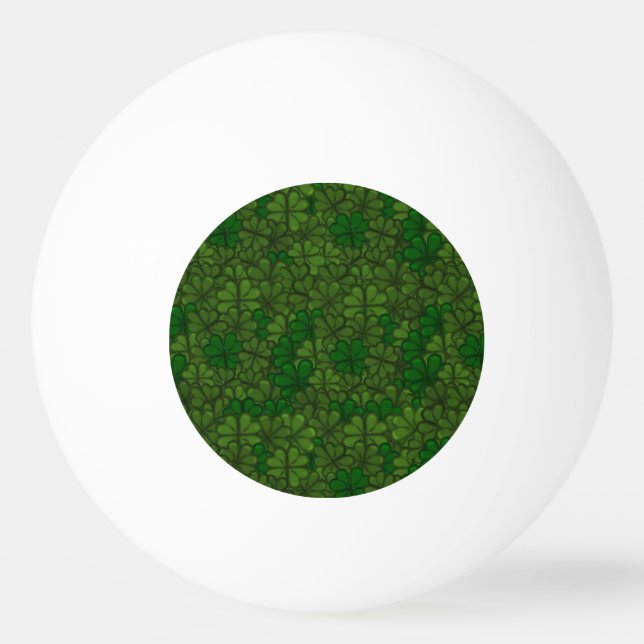 Field of Shamrocks Digital Art Pattern St Patricks Ping Pong Ball (Front)
