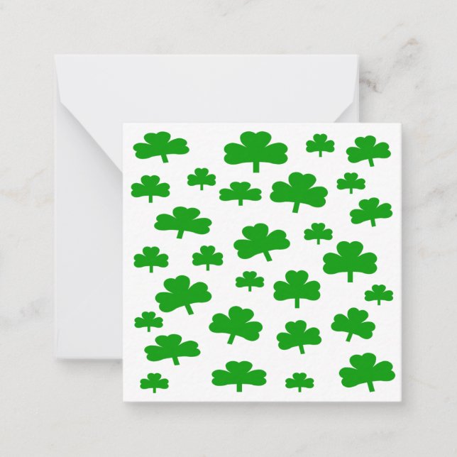 Field of Shamrocks Note Cards (Front)