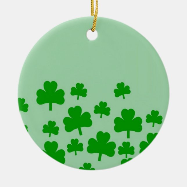 Field of Shamrocks Ornament (Front)