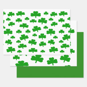 Field of Shamrocks Wrapping Paper Sheet