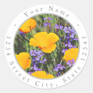 Field of Spring Flowers Labels