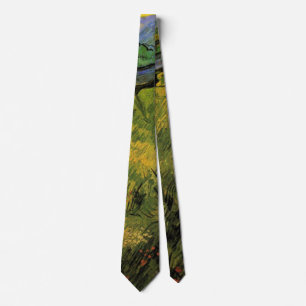 Field of Spring Wheat, Sunrise by Vincent van Gogh Tie
