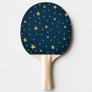 Field of Stars on Deep Midnight Blue Sky Ping Pong Paddle