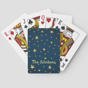 Field of Stars on Deep Midnight Blue Sky Playing Cards