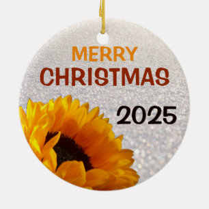 Field of Sunflowers Ceramic Ornament