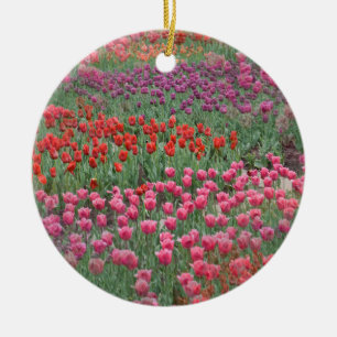 Field Of Tulips Ceramic Tree Decoration