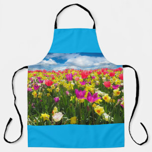 Field of Tulips Flowers Apron