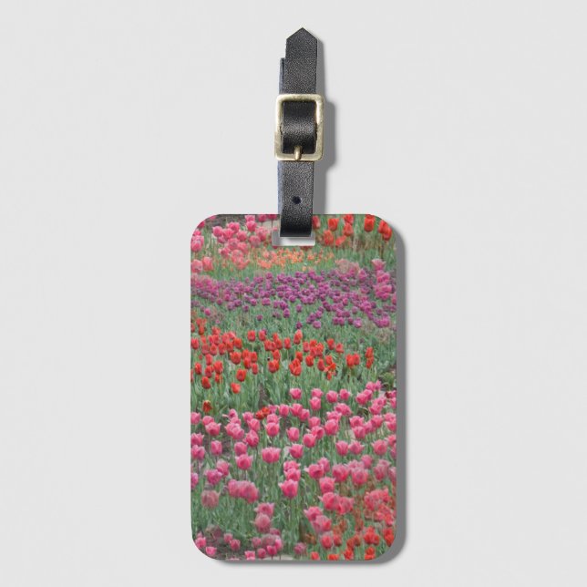 Field Of Tulips Luggage Tag (Front Vertical)
