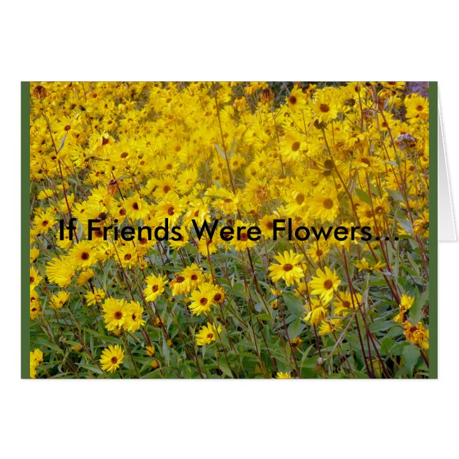 Field Of Vibrant Yellow Flowers Friendship (Front Horizontal)