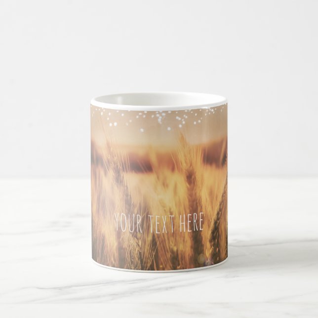 Field of Wheat Rustic Country Custom Personalised Coffee Mug (Center)