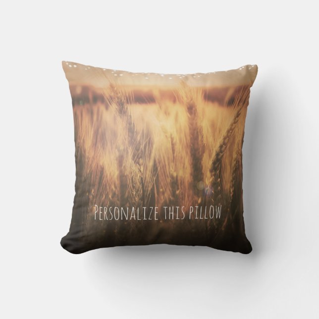 Field of Wheat Rustic Country Farmhouse Chic Cushion (Front)