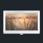 Field of Wheat Rustic Country Glam Business Card Holder<br><div class="desc">Field of Wheat Rustic Country Glam Card Holder. Customise with any text or leave it blank.</div>