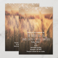 Field of Wheat Rustic Country Wedding Invitations