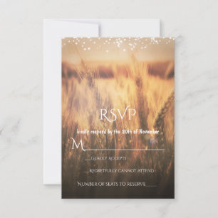 Field of Wheat Rustic Country Wedding RSVP Card