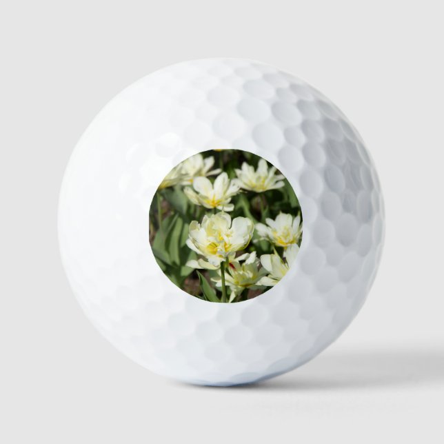 Field of white tulips Photo Golf Balls (Front)